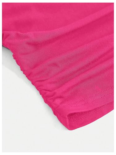 OYOANGLE Girl's Square Neck Ruched Crop Tank Top Slim Fitted Wide Strap Sleeveless Tops4