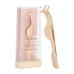 Eyelash Applicator for False Eyelashes & Lash Extensions || 24K Gold Plated Stainless Steel with Contoured Tip for Precise Application & Ergonomic Handle for Comfortable Grip