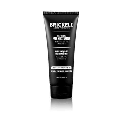 Brickell Men's Daily Defense Face Moisturizer with SPF Cover