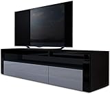 Salientes sin tiradores: Las puertas del moderno mueble televisor Valencia se abren fácilmente gracias a los prácticos salientes. El aspecto del armario TV sin tiradores hace que sea fácil de integrar en el salón o el dormitorio.