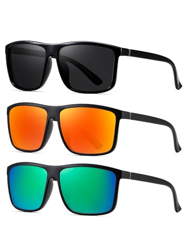 (3 PACK) Sunglasses for Men Women Polarized Sports Driving Fishing Glasses