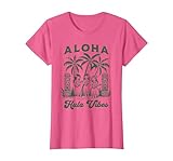 Adoptez l'esprit d'Hawaï avec cette chemise avec des danseurs de hula, des palmiers et des éléments tiki. Le design est idéal pour les hommes, les femmes et les enfants, ce qui en fait un choix amusant et élégant pour les journées à la plage, les fêtes luau et les événements sur le thème de l'île.
