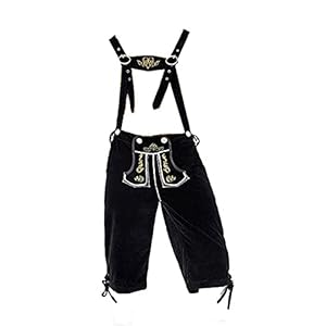 GIVBRO Oktoberfest Kostuum Lederhosen Broek Traditionele Beierse Bierbroek Fancy Dress Outfits voor Mannen Halloween Dress Up Taverne Rollenspel