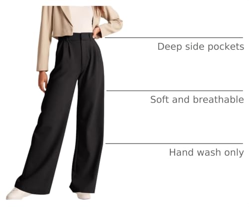 Image of NIMIN High Waisted Work Pants for Women Business Casual Outfits 2026 Office Dress Pants Trousers with Pockets