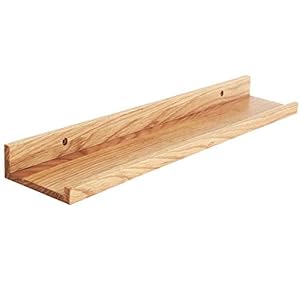 IBUYKE massief hout drijvende planken muur gemonteerd creatieve U-vormige plank slaapkamer woonkamer muur plank