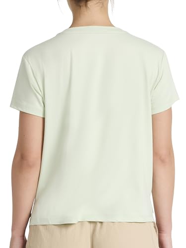 Reebok Women’s Topographic Lines Graphic Crewneck T-Shirt, Standard Fit, Lightweight Stretch Poly Soft Performance Fabric, Sea Foam, X-Large - image 2