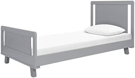 Babyletto Hudson Platform Twin Bed in Grey, Mattress Support Slats Included, No Box Spring Needed