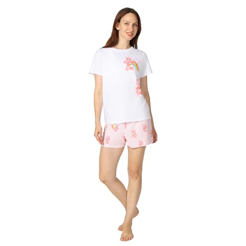 Care Bears Womens 2-Piece Pajama Set Soft & Comfortable Nightwear for Adults Top & Bottom Duo M