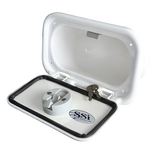 KLEARSTAND Small Marine Console Glove Box for Your Boat – 10.25L x 5W x 6.5H – SSI OEM Part 49101000 – Lockable Slam Latch Storage Boat Insert – Keep Your Valuables Secured and Safe – Made in The USA