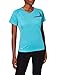 adidas Spiro-Maglietta Sportiva T-Shirt, Blu (Aqua/Grey 351), L Donna