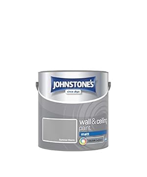 Johnstone's - Wall & Ceiling Paint - Summer Storm - Matt Finish - Emulsion Paint - Fantastic Coverage - Easy to Apply - Dry in 1-2 Hours - 12m2 Coverage per Litre - 2.5L