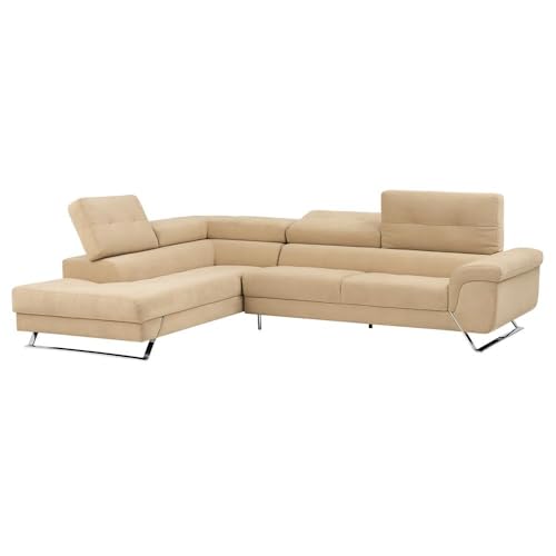 Image of Wakefit Comoros Corner L Shape Sofa (3 Seater + Left Aligned Chaise)