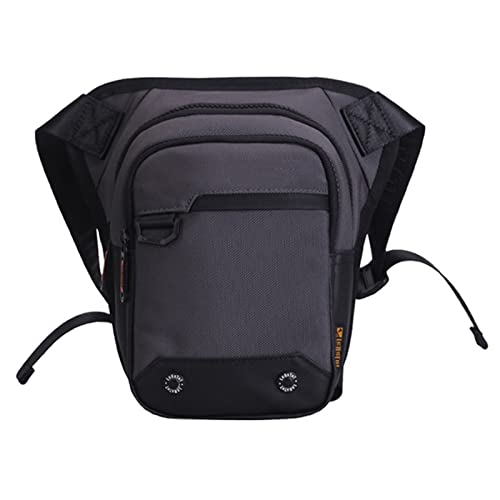 LTLWSH Bolsa de Pierna de Cintura, Riñonera Pernera Bolso Multifuncional Tela Oxford Riñonera Pierna para Herramientas, Trabajo, Motocicletas, Montañismo, Deportes y Senderismo,Gris Cover