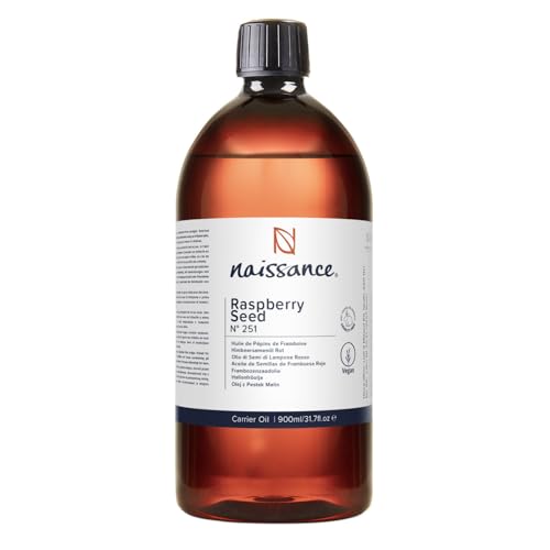 Naissance Aceite de Semillas de Frambuesa (No. 251) 900ml - Prensado en Frío, Natural, Vegano - Para Cuerpo, Cara, Piel, Pelo, Uñas