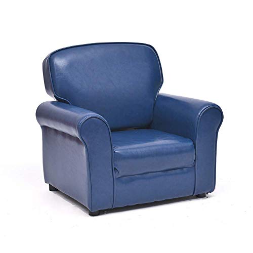 LHSUNTA Silla de sofá de cuero para niños Sillón infantil Muebles para niños Sillón de construcción robusta Sofá asiento de sala de estar -C 61 x 45 x 25 cm