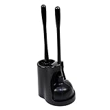 Casaphoria Toilet Plunger and Bowl Brush Combo for Bathroom Cleaning, Black, 1 Set, (SL2021001)