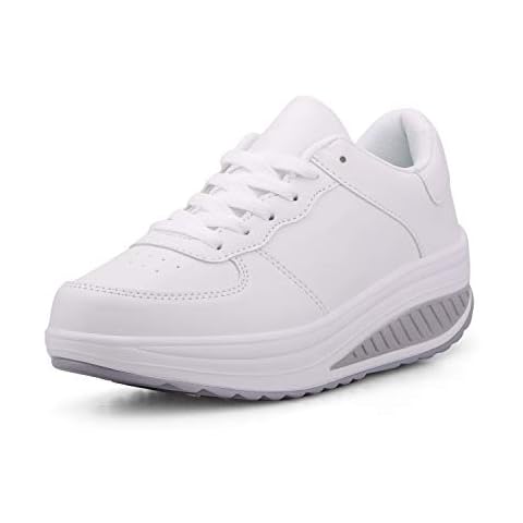 WYSFLY Women’s Wedge Heeled Fashion Sneakers Cover