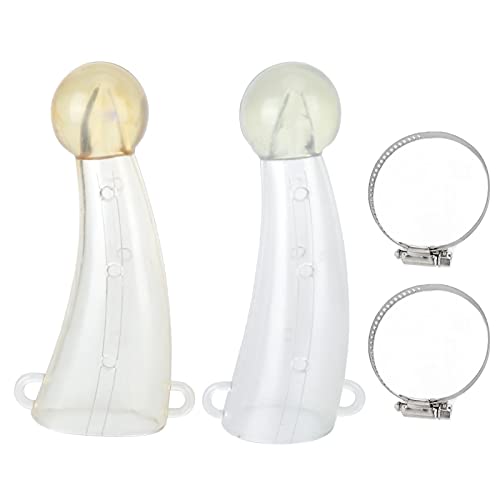 Beufee Silicone Cow Horn Protectors, Goat Horn Covers Round Cornered Anti Fight Cattle Horn Protector Farm Accessory with Clamp for Anti Collision