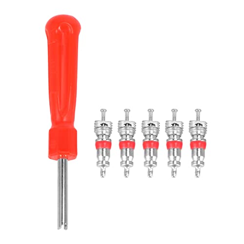 Tuccbay Outil Demonte Valve Pneu + 5 Valve pour Voiture Velo Moto thumbnail