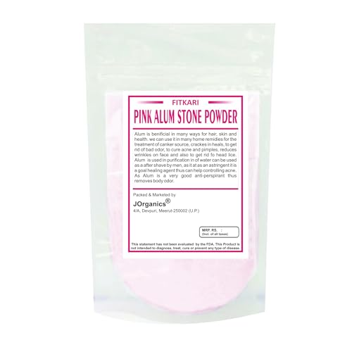 Image of Pink Alum Stone Powder Natural Astringent for Skin Purification, Sore Throat Treatment, After Shave Care, Deodorant, and Teeth Whitening - 100g