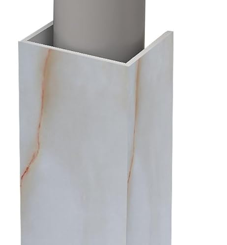 Image of Pipe Hider Indoor Outdoor Decorative, Wide 1.6 5 8 10 12 Inch Conduit Enclosure Covering Paintable, Pipe Coverings Enclosure for Heater Pipes/Heater Pipes(D,L 39IN-W 7.5IN)