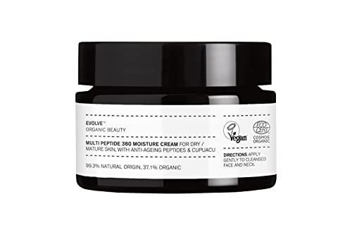 Evolve Organic Beauty - Natural Multi Peptide 360 Anti-Aging Cream | Small-Batch, Vegan Clean Beauty (1 oz | 30 mL) Packaging May Vary