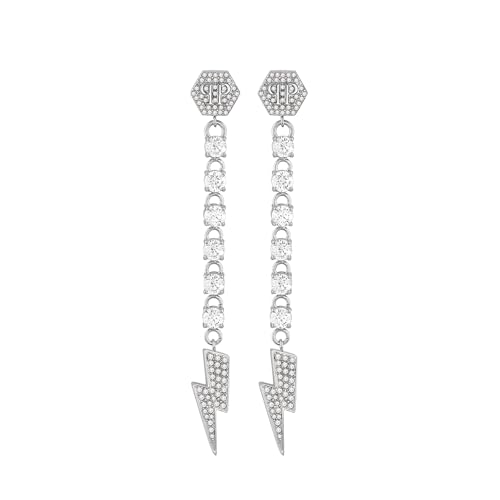 Boucles d'oreilles Philipp Plein PJ7EA06EU VANITY, le cadeau idéal en acier argenté pour femme