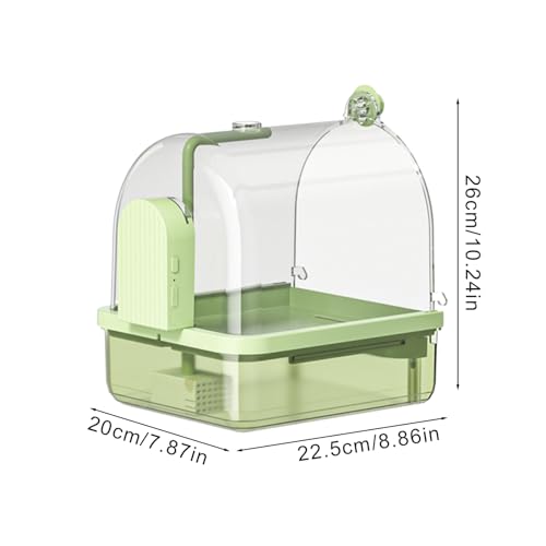 Bain pour cage à oiseaux intérieur anti-ennui avec zone de jeu stable - 7