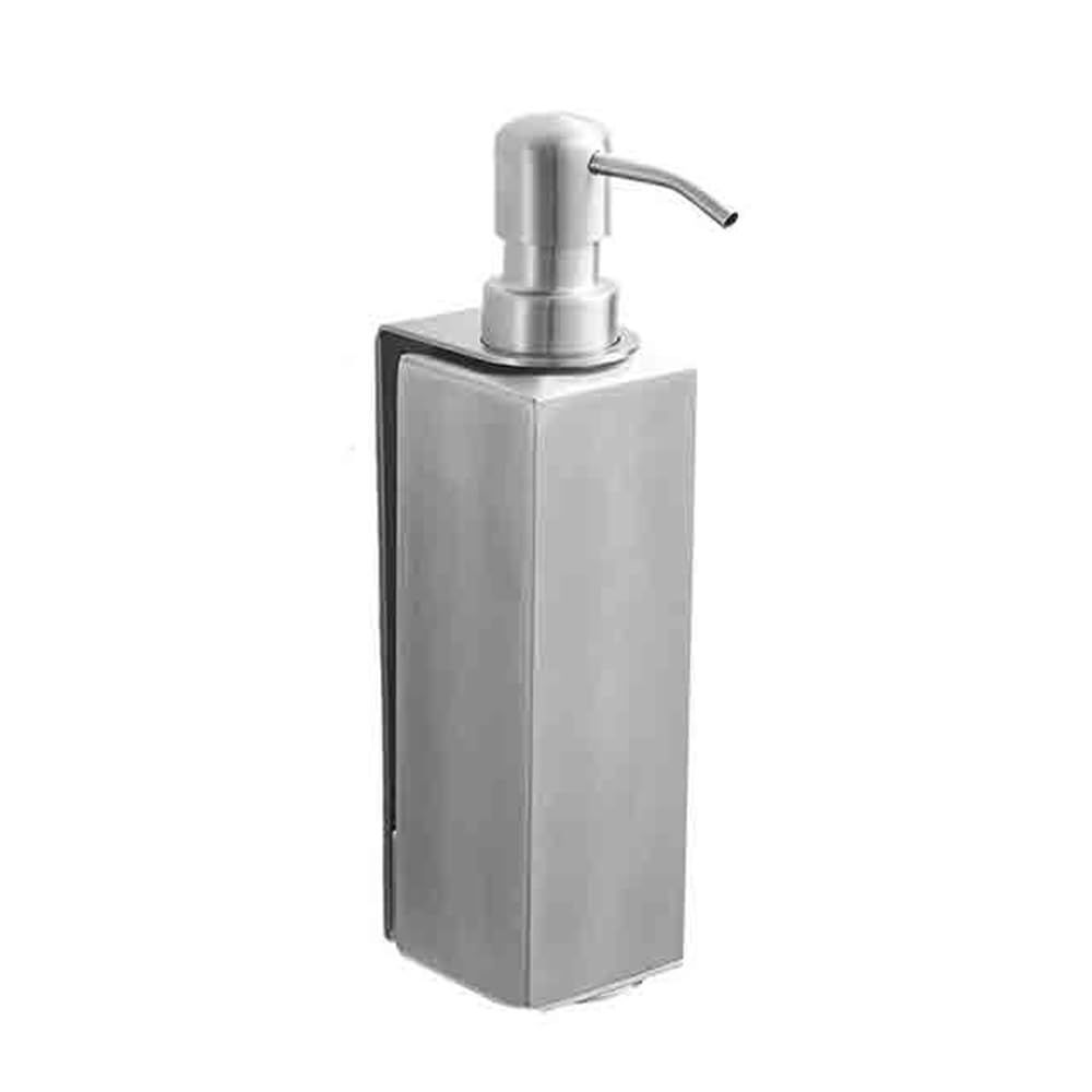 Bottiglia di Sapone Distributore di Sapone da Parete in Acciaio Inossidabile for Bagno, spremi e perfora, Bottiglia di lozione Quadrata Singola, Nero/Argento Dispenser di Sapone(Nero)