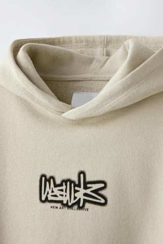 Image of Alan Jones Clothing Boys Oversize Hoodie with Placement Print | Full Sleeve Sweatshirt for Kids & Teens | Age 6-16 Years
