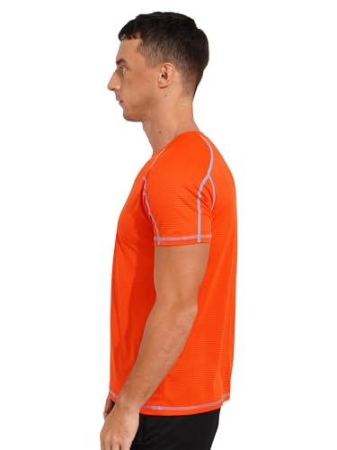 YiZYiF Men's UPF 50+ UV Sun Protection Rash Guard Swim Shirt Short Sleeves Athletic Sports T-Shirt Gym Yoga Workout Tops4