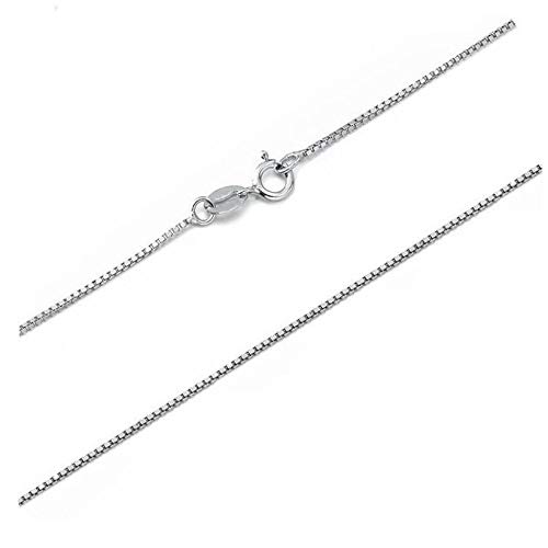 Collana in Argento 925% Rodiato a Maglia Veneziana...