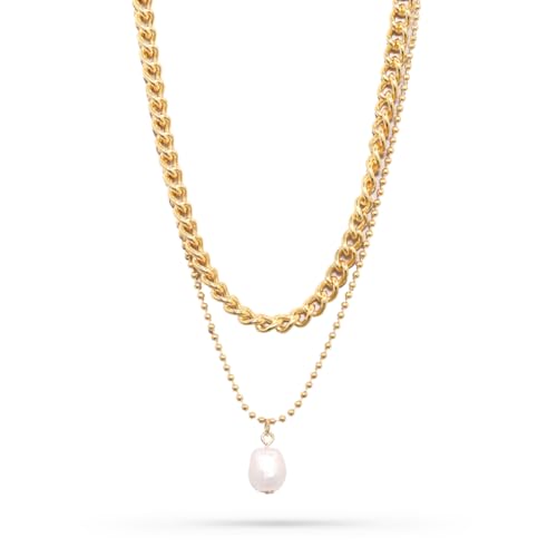 Image of Rubans Demi Fine Stainless Steel Necklace Chain Link Gift for Women & Girls