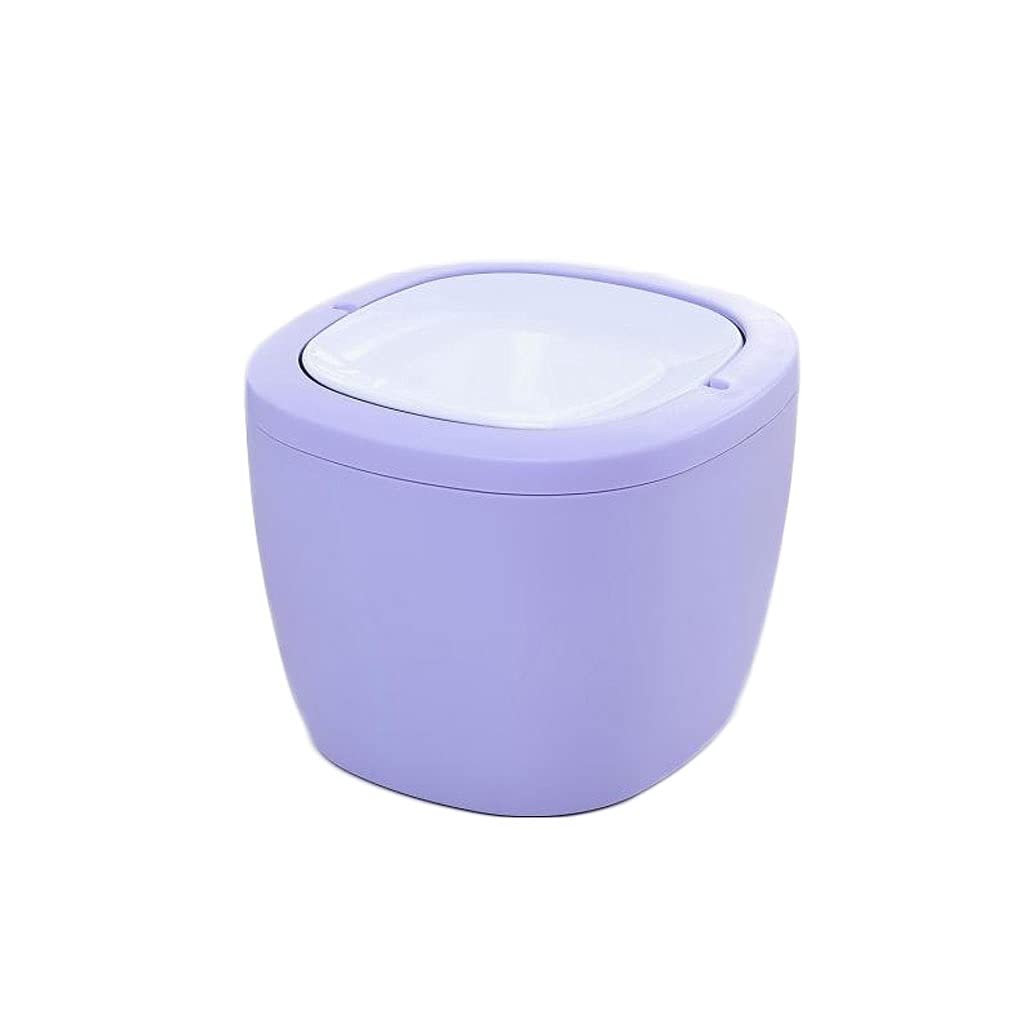 mülleimer Mini-Shake Deckel Trash Can Auto Garbage Can Desktop-Plastic Müllbehälter Geeignet für Home Office-Schlaf Indoor/Outdoor use (Color : B)