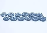 12 Pcs 15mm Round 4-Hole Resin Buttons, Granite Black Texture, for Jackets, Cardigans, DIY Crafts - Durable Sewing Buttons for Clothing and Accessories