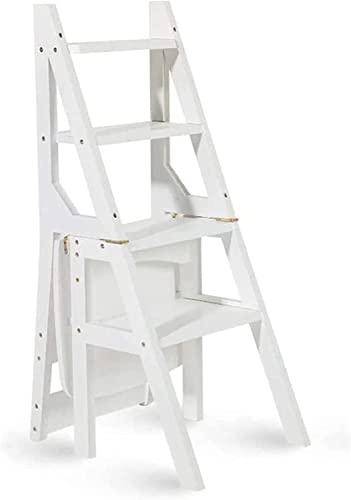 Transformación plegable silla escalera madera multifunción taburete pasos 2