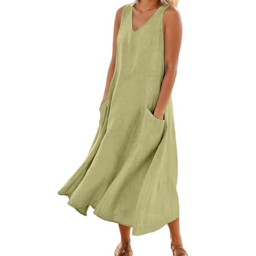 Robe d'été pour femme élégante et confortable en couleur unie