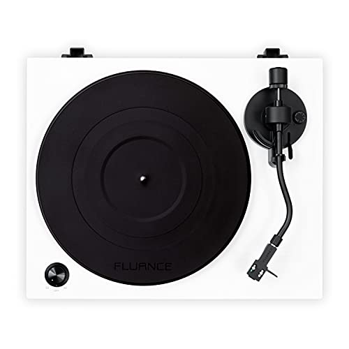 Image of Fluance RT81 Turntable with AT95E Cartridge, Belt Drive, Built-in Preamp, Adjustable Counterweight - Piano White