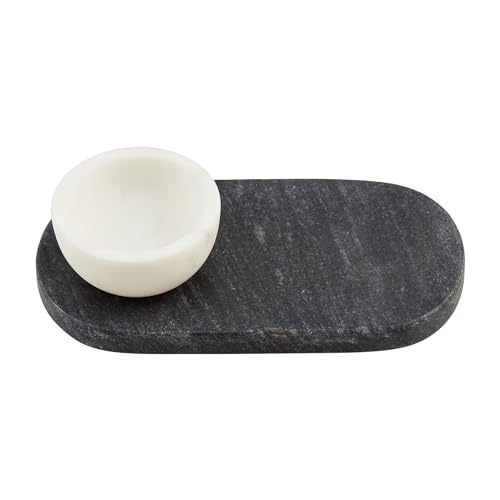 Mud Pie White Marble Dip Tray; Tray 8