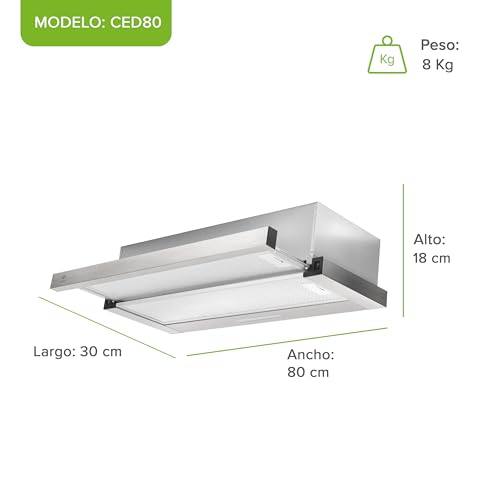 La Mejor Lista de Campana de Cocina 80 Cm - solo los mejores. 14 Campana de Cocina 80 Cm marca AVERA (2)