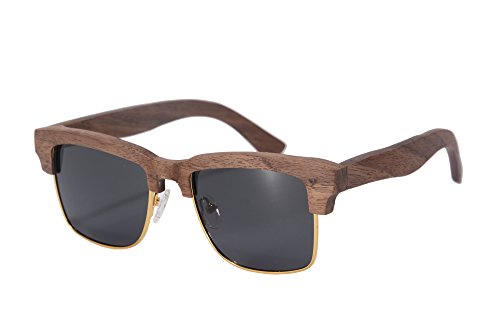 SHINU Men's Genuine Wood UV400 Sunglasses Polarized Wooden Glasses-2A03