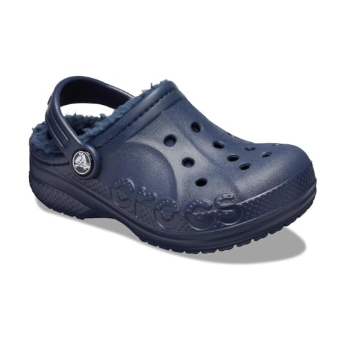 Crocs Mixte enfant Baya Lined Clog K Sabot, Navy/Navy, 30-31