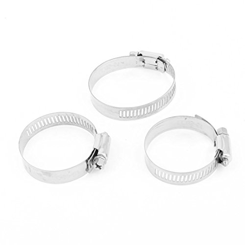 Aexit 3pcs Stainless Clamps Steel Drive Hose Clamp Clip Hand-Screw Clamps Replacement 35mm-51mm