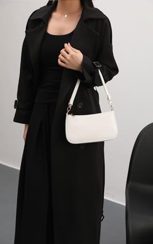 Image of Shoulder Bag for Women Retro Vegan Leather Classic Clutch Tote HandBags Purses with Zipper Closure