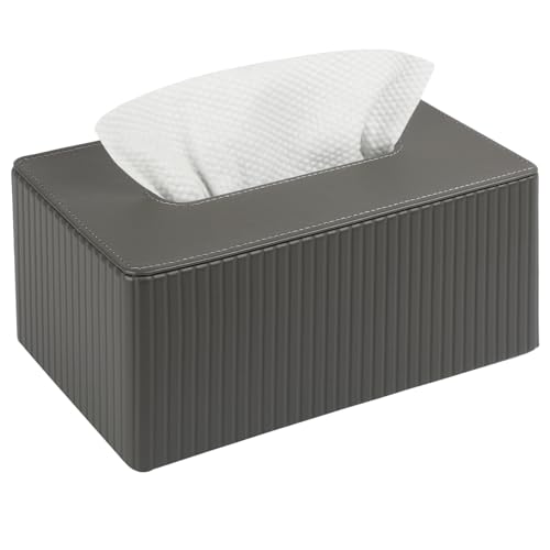 Tempoboxen Spender Kosmetiktücherbox aus PU-Leder mit Magnetverschluss 25x14x10cm Für Wohnzimmer Badezimmer Büro & Auto