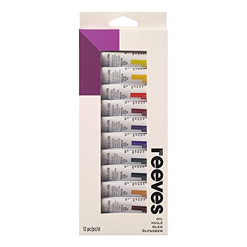 Image of Reeves Oil Paint-10ml, Set of 12