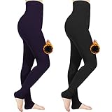 Jovego Leggings Térmicas Mujer, 2 Pares de Leggins Mujer Invierno con Forro de...