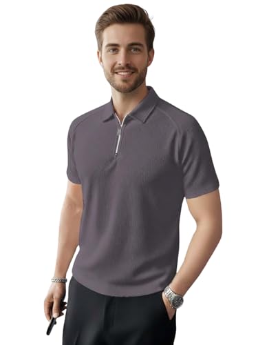 Image of GRECIILOOKS Tshirt for Man | T Shirt for Mans | Mens Tshirts | Polo T- Shirt for Mens | Half Sleeve Polo Neck Tshirt for Men (Available in Plus Sizes)