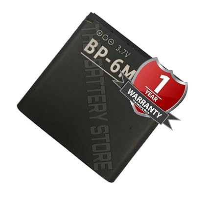 Image of THE BATTERY STORE Original BP-6M Battery for Nokia N73 N77 3250 6233 6234 N93 6288 Battery with 1 Year Warranty**** (NN282)