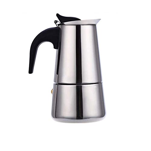 Nonna Kaffeemaschine (Induktion) 4 Tassen - 200 ml - Espressokocher 100% Edelstahl, Italienische Art Kaffeebereiter…